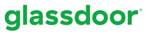 Glassdoor logo that links to the Glassdoor homepage in a new tab.