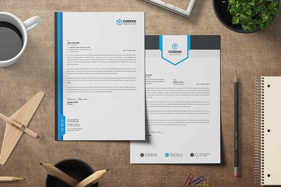 Business letterhead example